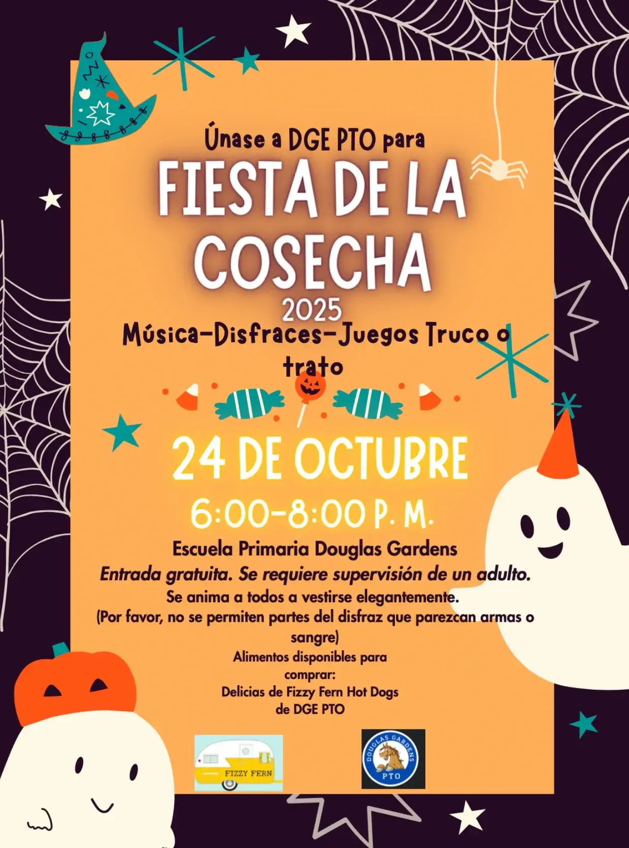 Harvest Party Flyer in Spanish