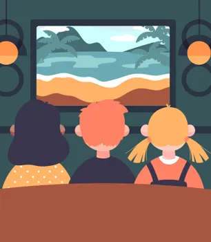 Picture of people watching a movie